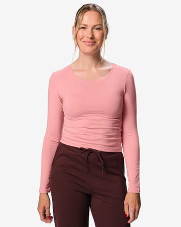 HEMA Dames basic t-shirt roze 3=50% / 2=30%, Verzenden, Nieuw
