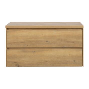Badkamermeubel Nero voor waskom 100cm eiken, Verzenden, Nieuw