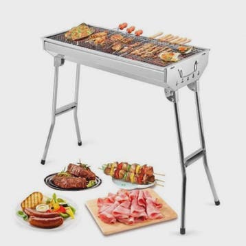 Klapbare RVS Houtskool BBQ Grill - Draagbaar & Compact voor, Tuin en Terras, Buitenkeukens, Verzenden, Nieuw