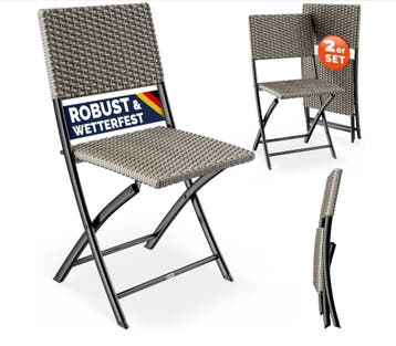 Klapstoel Rome 2 stuks Crème Kunststof (Stoelen), Verzenden, Nieuw