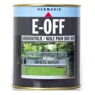 Hermadix E-Off - White wash - 0,75 liter (Hout - Beits), Wit, Nieuw, Beits, Ophalen of Verzenden
