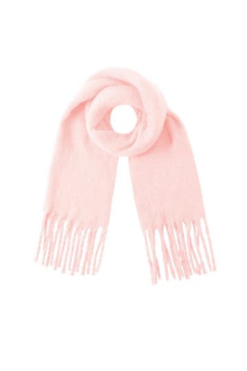 Zachte Winter Sjaal – Effen Kleuren | Dames - Lichtroze, Verzenden, Nieuw