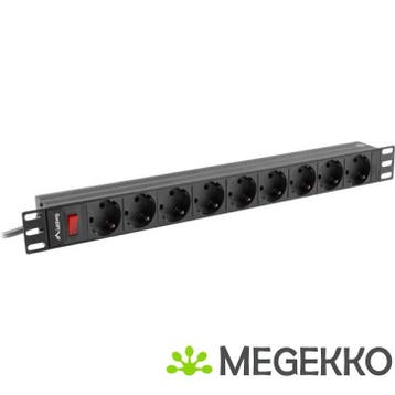 Lanberg PDU-09F-0300-BK energiedistributie 9 AC-uitgang(en), Verzenden, Nieuw