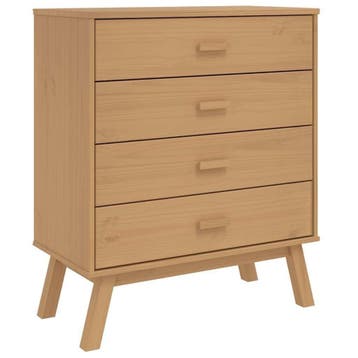 Gangkastje massief hout - Retourdeal - Laatste Stuk!, Huis en Inrichting, Gebruikt, Scandinavisch, 3 of 4 laden, Minder dan 100 cm