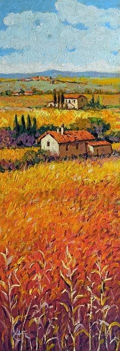 Gino Masini (1949) - A summer day - Tuscany landscape