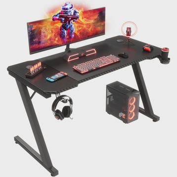 Devoko Gaming Bureau 120x60 cm met Hoofdtelefoonhaak en Carb, Verzenden, Nieuw