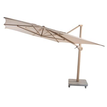 Hacienda zweefparasol 300x400 cm latte frame sand 4 Seasons, Tuin en Terras, Parasols, Ophalen of Verzenden, Nieuw