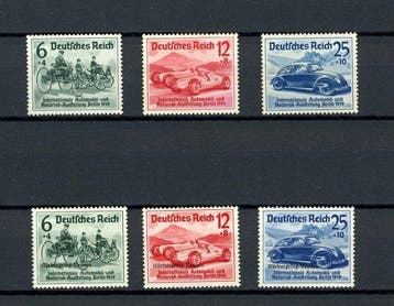 Duitse Rijk 1939 - Series 1939 Nürburgring-Rennen, Postzegels en Munten, Postzegels | Europa | Duitsland, Gestempeld