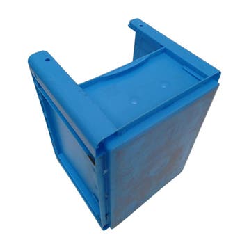 Magazijnbak, 400x300x270 mm, euronorm, blauw pp, gebruikt -, Gebruikt, 40 tot 60 cm, 50 tot 75 cm, Bak of Kist