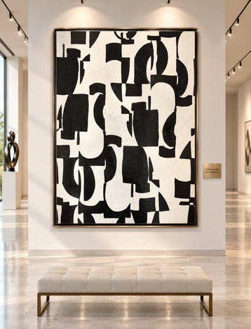 Timo Wedell - Black and White Dance - XXL - Abstract Klein