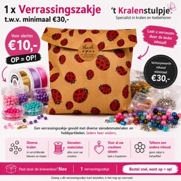 1 x Verrassingszakje t.w.v. minimaal €30,- (Op = op!), Ophalen of Verzenden, Nieuw, Kraal