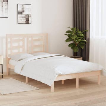vidaXL Bedframe massief hout 120x190 cm, Bruin, Verzenden, Nieuw, 190 cm of minder