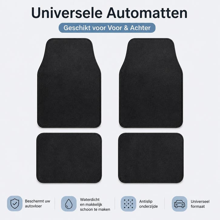 OEMfits | Premium Auto Vloermatten Set Universeel - Antislip, Auto-onderdelen, Besturing, Nieuw, Verzenden