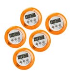 Set van 5 digitale timers, kookwekkers (alarmklok) oranje, Ophalen of Verzenden, Nieuw