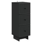 vidaXL Ladenkast Zwart 33 x 34,5 x 90 cm Bewerkt hout, Huis en Inrichting, Kasten | Overige, Verzenden, Nieuw