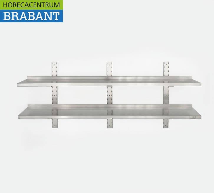 HCB RVS Dubbel wandschap schap 180 x 30 cm Horeca, Zakelijke goederen, Horeca | Keukenapparatuur, Nieuw in verpakking, Ophalen of Verzenden