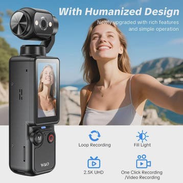POVCAN Mini Action Camera met WiFi & 32GB Kaart - Ideaal voo, Verzenden, Nieuw