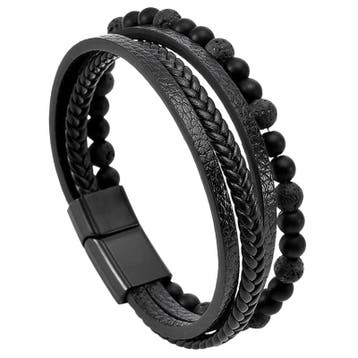 Fako Bijoux - Leren Armband - Leer - Kralen - Heren - Dames, Sieraden, Tassen en Uiterlijk, Verzenden, Nieuw