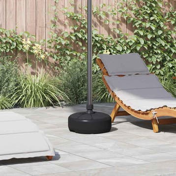 vidaXL Parasolvoet gevuld met zand/water 15 L zwart, Verzenden, Nieuw, Minder dan 1 meter, Parasolvoet