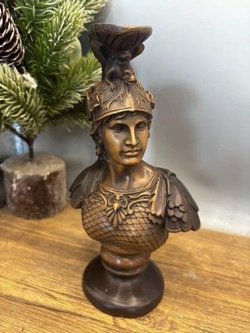 Athena bust - Beeldje - Koper, Antiek en Kunst