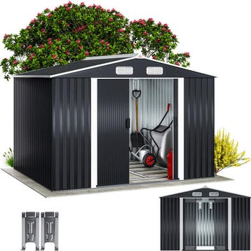 Tuinhuis Antraciet Metaal 260x205x180cm (Schuurtjes-Rekken), Tuin en Terras, Verzenden, Nieuw