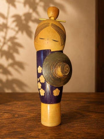 Hoogte 22,5 cm Creative Kokeshi Genroku door Sato Suigai,
