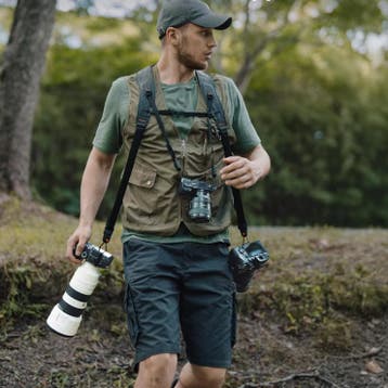 Camera Harnas Dubbel voor 3 Camera’s Verstelbaar Comfort, Verzenden, Nieuw