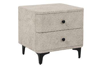 Nachtkastje ART DECO 45cm bouclé greige - 45333, Ophalen of Verzenden, Nieuw