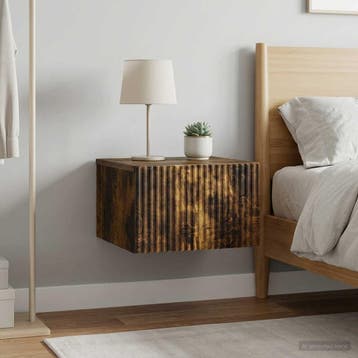 vidaXL Wandbeugel Bedkast 2 st Gerookt eiken 33 x 34,5 x 20, Minder dan 45 cm, Verzenden, Nieuw, Minder dan 55 cm