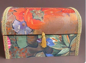 Opbergkoffer - Antiek boudoir-kistje Art Déco – Bewerkt, Antiek en Kunst