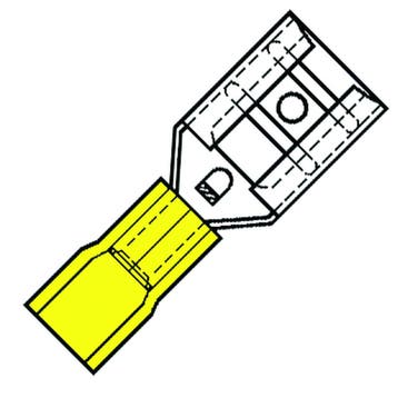 Geïsoleerde Vrouwelijke Spade Terminal 6.3x0.8mm Nylon 100pk, Verzenden, Nieuw, Overige typen