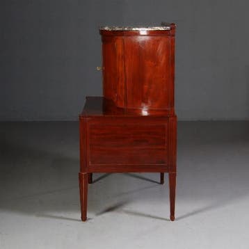 Schrijfkabinet of Drankenkastje in deels half rond in strak, Ophalen of Verzenden