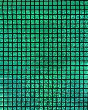 Polyester Foliedruk Hologram Geblokt Groen, Nieuw, Groen