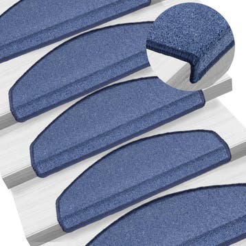 vidaXL 15 st Trapmatten 65x24x4 cm blauw, Verzenden, Nieuw