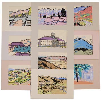 Set of 10 Woodblock Prints - Sabur Miyata  (1924-2013)