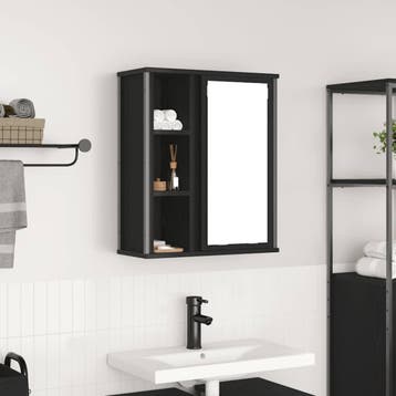 vidaXL Badkamerwandkast met spiegel 50x21x60 cm eikenkleurig, Verzenden, Nieuw