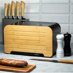 Kinghoff KH-1071 broodtrommel met snijplank staal/emaille, Ophalen of Verzenden, Nieuw