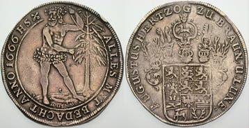 Breiter taler, daalder 1666 Hs Goslar Braunschweig-wolfen..., Verzenden