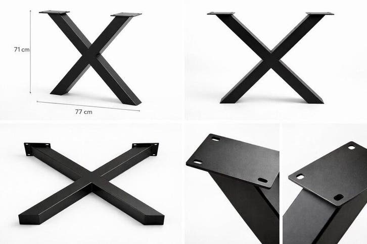 Set X tafelpoten, Set van 2, zwart, Antiek en Kunst, Kunst | Schilderijen | Klassiek