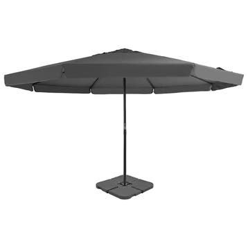 vidaXL Parasol met draagbare voet antracietkleurig, Verzenden, Nieuw, Meer dan 4 meter