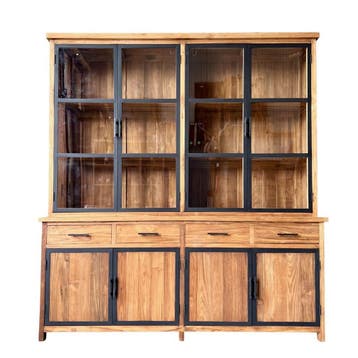 Teak buffetkast Turnhout -  200 cmBuffetkasten, Huis en Inrichting, Kasten | Buffetkasten, Ophalen of Verzenden, Nieuw