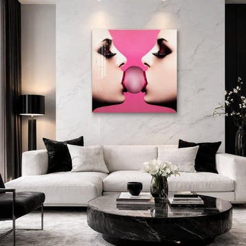 Lijst - Glas - 110x110 cm Glas Schilderij