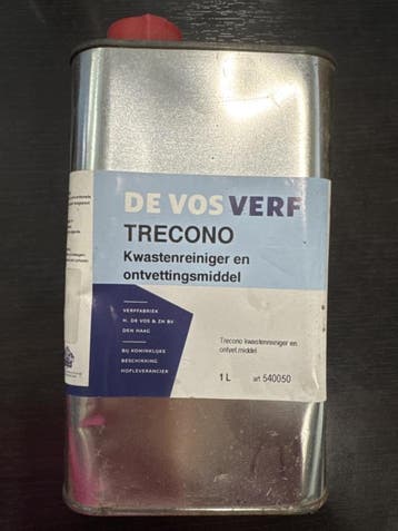 De Vos Verf Kwastenreiniger en Ontvettingsmiddel - 1 liter, Minder dan 5 liter, Ophalen of Verzenden, Nieuw, Overige kleuren