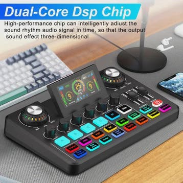 NXG Professionele 4-Kanaals Audio Mixer Soundcard met DSP &, Verzenden, Nieuw