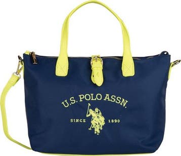 US POLO PATTERSON FLUO Tas Dames - Blauw / Geel, Sieraden, Tassen en Uiterlijk, Tassen | Schoudertassen, Verzenden, Nieuw