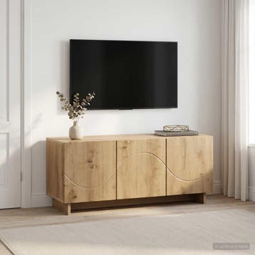 vidaXL tv-meubel 90 x 34,5 x 40 cm Artisanaal eiken Bewerkt, Huis en Inrichting, Kasten | Televisiemeubels, Verzenden, Nieuw, 50 tot 100 cm