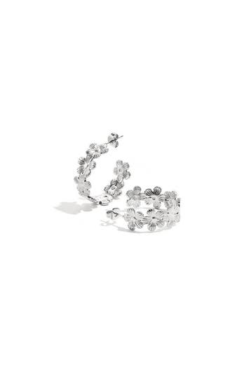 Goudlief Creolen van madeliefjes (Oorbellen, Dames sieraden), Verzenden, Nieuw, Zilver, Overige materialen