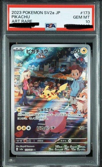 Pokémon Graded card - Pikachu 173 Foil, Full art - PSA 10 -, Nieuw