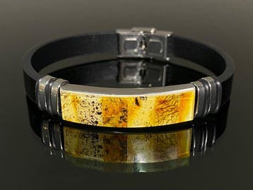 Het kleurenpalet van Baltisch amber - Mozaïekarmband –