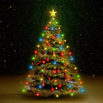 vidaXL Kerstboomverlichting met 210 LEDs meerkleurig net, Verzenden, Nieuw, Kunststof